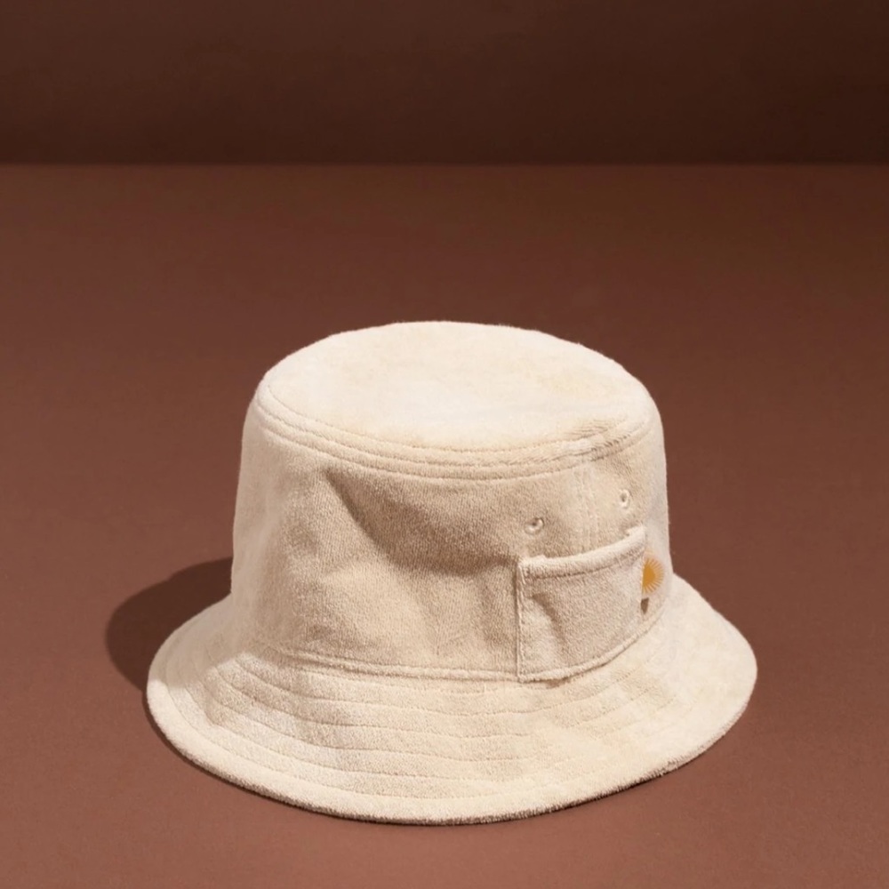 NWT Terry Bucket Hat- Natural